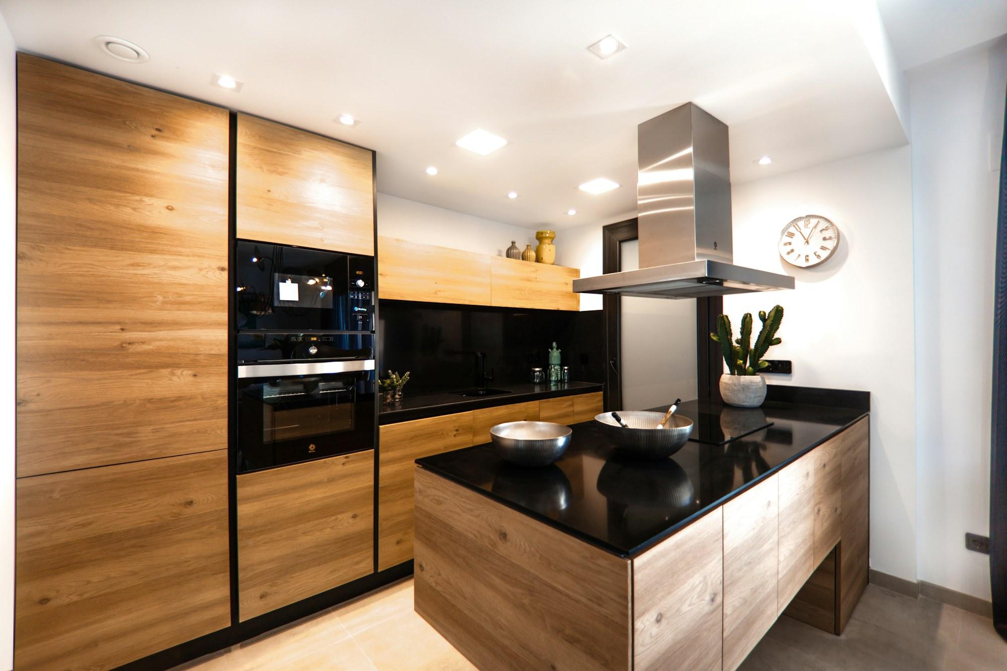 Kitchen cabinets — before